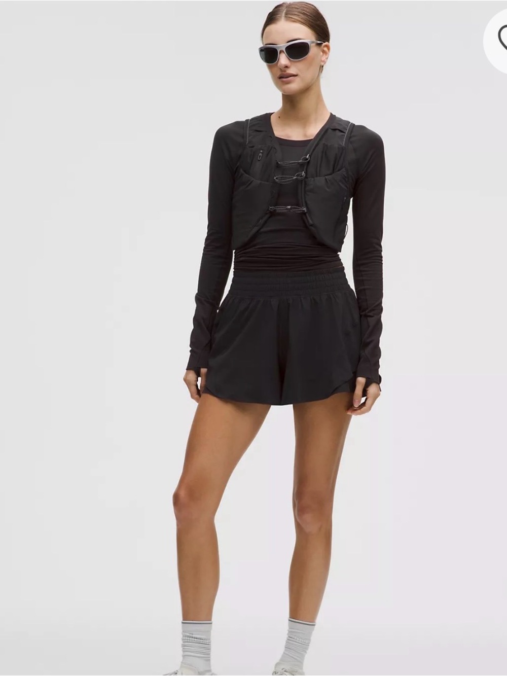 Women’s Lululemon Shake it out highrise Black Athletic Shorts